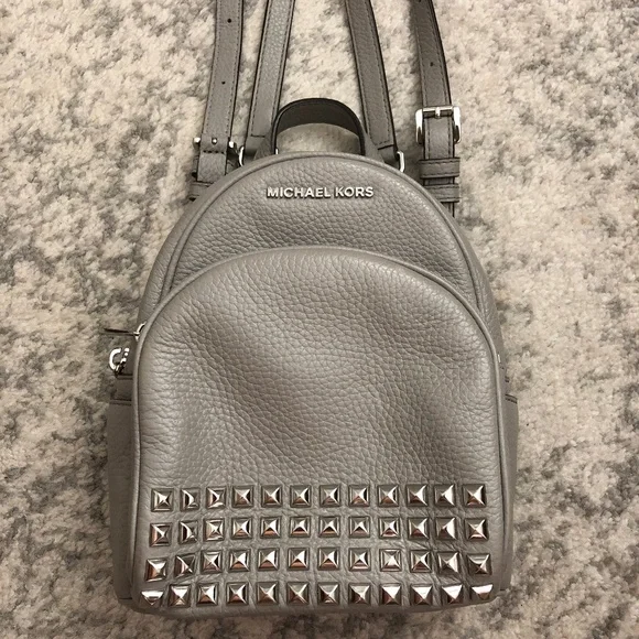 Michael Kors | Bags | Michael Kors Grey Studded Leather Mini  display picture 1